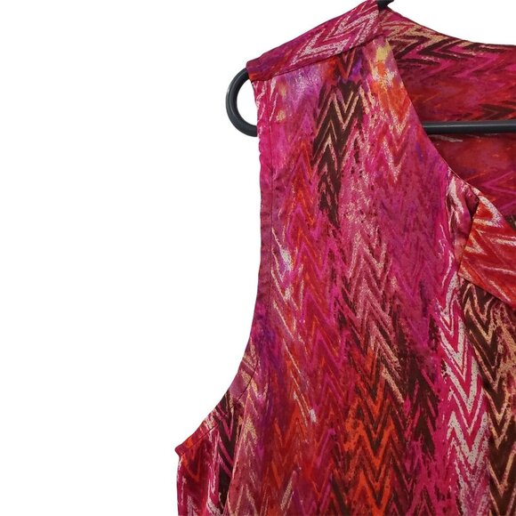 Laura Petites Vibrant Print Sleeveless Blouse - Picture 3 of 9